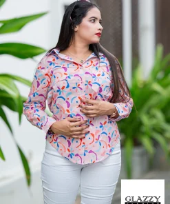 MIX FLOWER SHIRT - LIGHT PINK